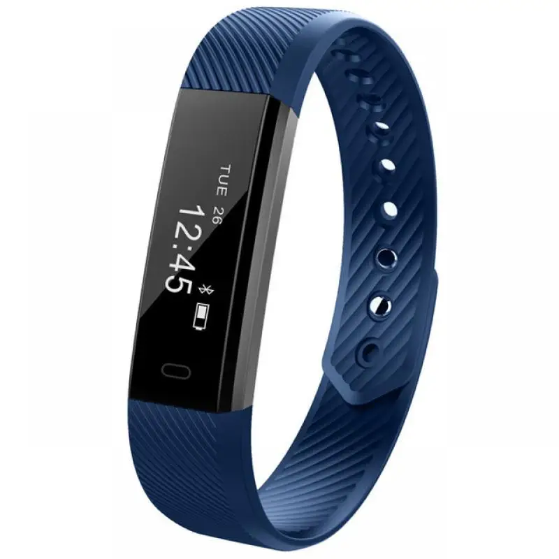 Новые спортивные Смарт наручные часы браслет дисплей фитнес-датчик шаг трекер цифровой ЖК-шагомер Запуск шаг счётчик каллорий во время ходьбы - Цвет: Синий