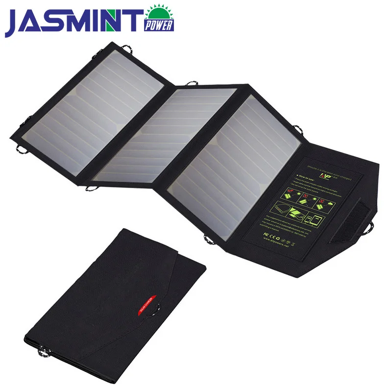 

Solar charger 21W 5v Solar Panel with Dual USB Port Waterproof Foldable Solar Cells for Smartphones Tablets and Camping Travel