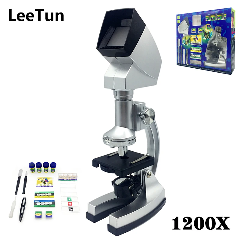 

1200X Science Microscope Set Intelligence Educational Experiment Toy Biological Observation Microscope for Students Kids Gift