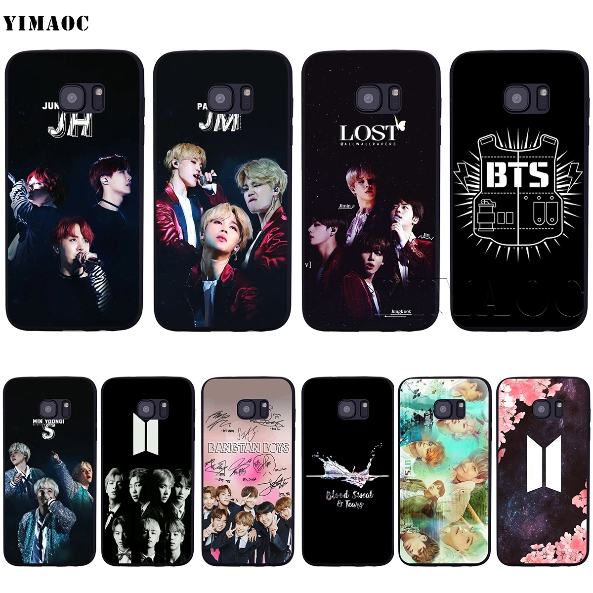 YIMAOC BTS Bangtan Boys Soft Silicone Case for Samsung Galaxy S6 S7