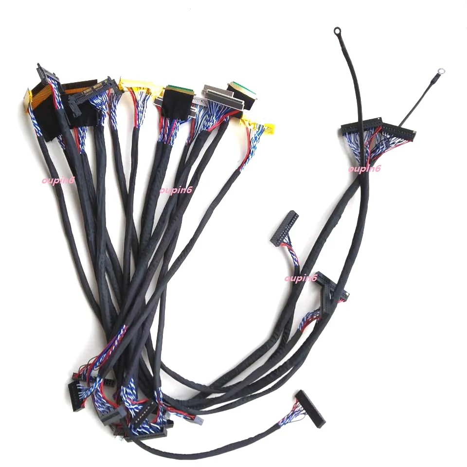 

14Pcs LCD LED LVDS Cable lline for 12''-65'' Panel V29 V59 20pin 30pin 40pin 51Pin M.NT68676 Screen