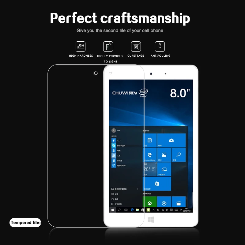 Высококачественное покрытие из закаленного стекла для защиты от сколов Chuwi hi8 pro/