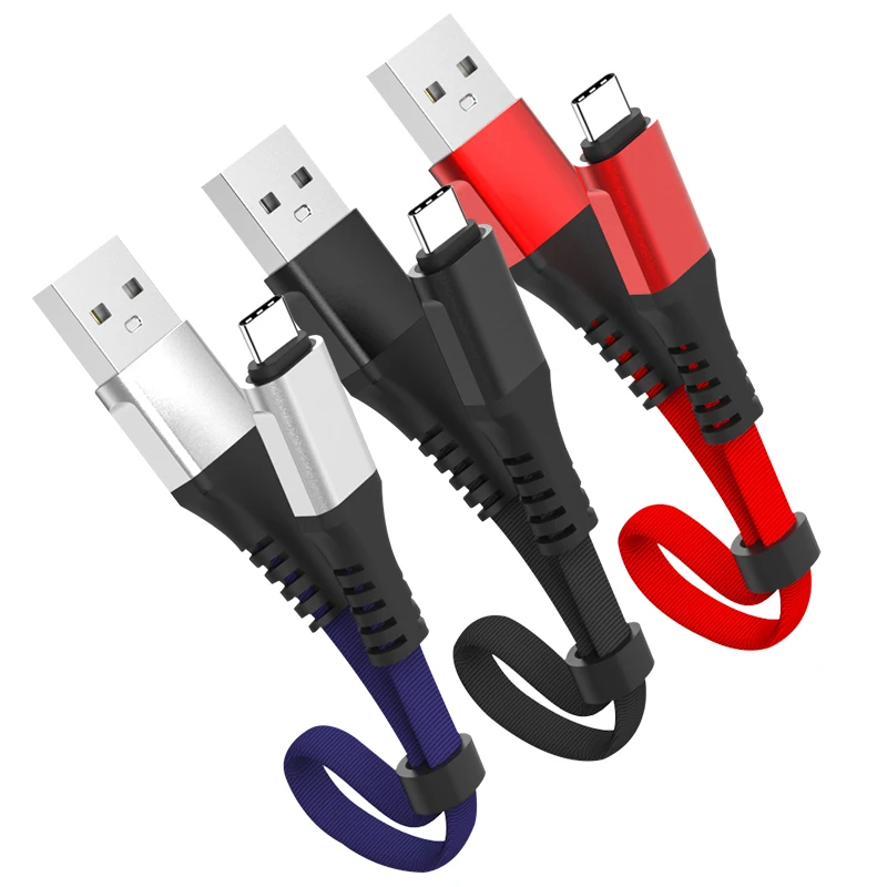 

30cm Portable USB Cable Micro USB Type C Charger 2.4A Charging For iPhone XS X XR 8 7 Samsung S8 Magnet Android Phone Cable Cord