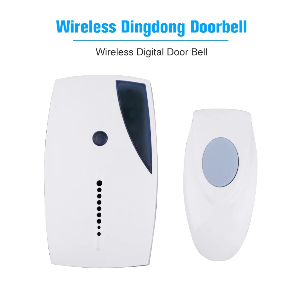 

Wireless Digital Door Bell Wireless Dingdong Doorbell 32 Ringtones Long Distance 1 Transmitter + 1 Receiver for Home/Office/Shop