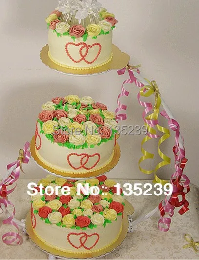 3 Tingkat 3060 Cm Iron Wedding Cake Stand Disesuaikan Dekorasi