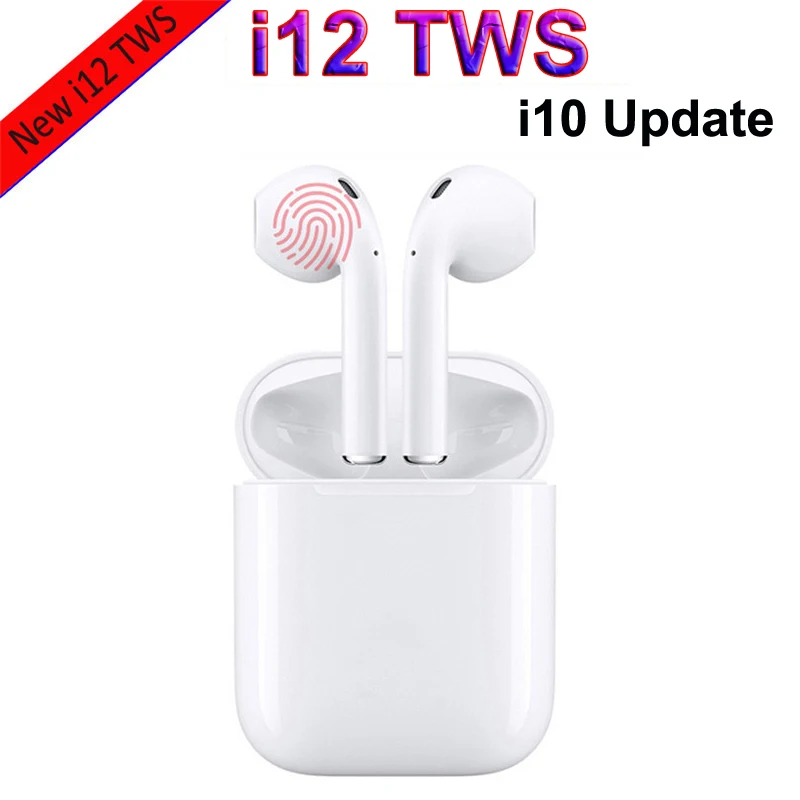 

Original i12 i10 TWS Wireless Bluetooth Earphones Touch control Headset 3D Stereo Earbudss Charge case for smartphone i 10 i 12