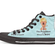 President Trump Дональд Трамп Cry Baby Man Детская Повседневная Высокая холщовая Обувь Кеды легкие ботинки для ходьбы