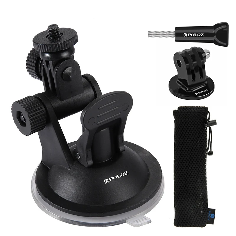 

Universal Car Suction Cup Base with 1/4-Inch-20 Stud and Adapter for GoPro and Car DVR