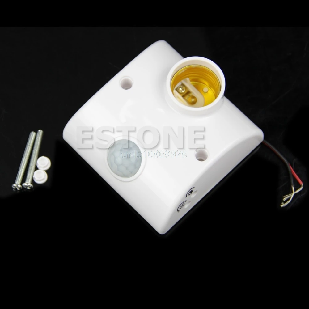 Sensing Switch E27 IR Infrared Body Sensor Human Auto Lamps Holder