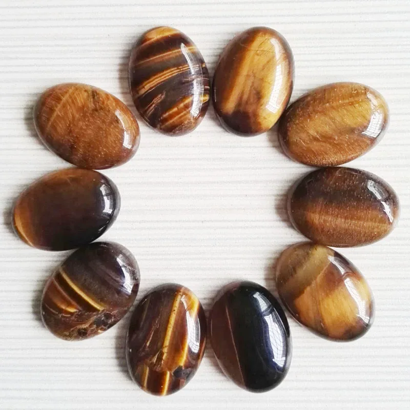 Atacado pedra de olho de tigre natural cabochão oval 25mm x 18mm contas de pedra em forma de lágrima 12 cabeças frete grátis