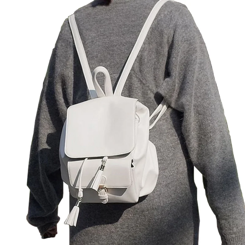 2016 Fashion Brand Women Travel Bag Women s Pu leather backpack women black white backpacks for