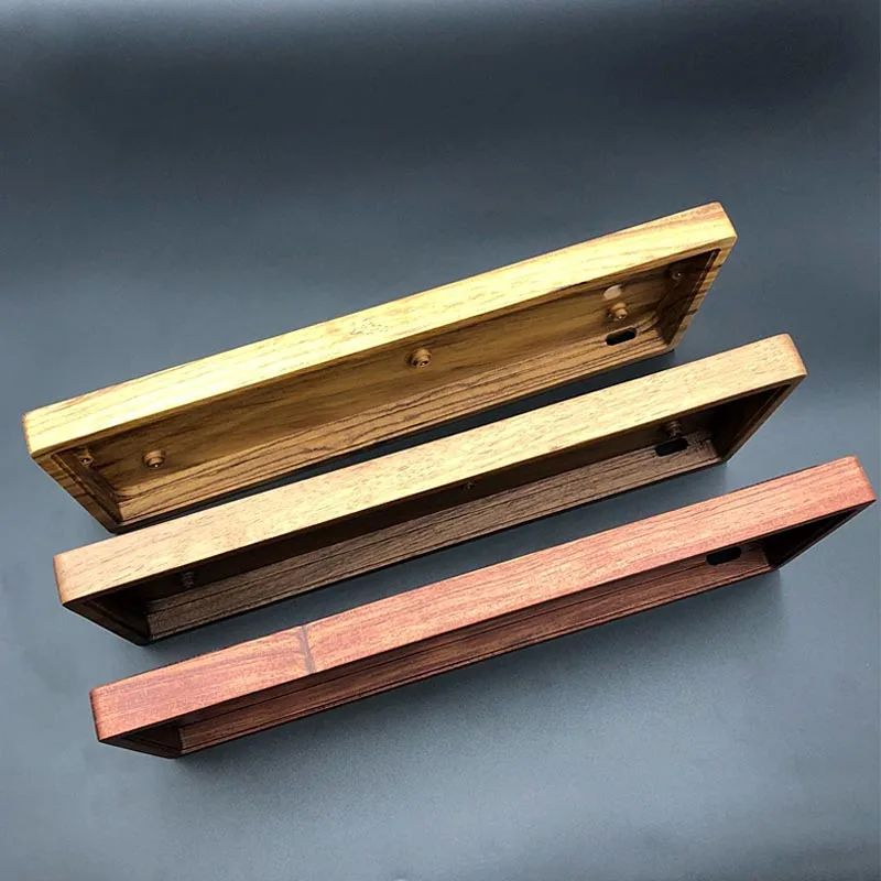  GH60 Keyboard Wood Case PCB Board Position Plate Satellite Axis And Walnut Wood Wrist Rest For Full