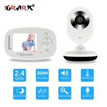 Беспроводной Детский монитор 2,4 дюймов мини-камера 2,4 ГГц Интерком контроль температуры ночного видения музыкальный плеер