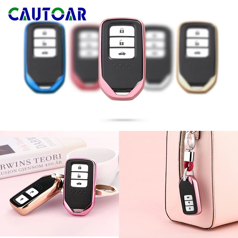 

Car-Styling TPU soft car key case cover for honda accord 9 crider city 2015 2016 Vezel Spirior Odyssey Civic Jazz HRV CRV Fit