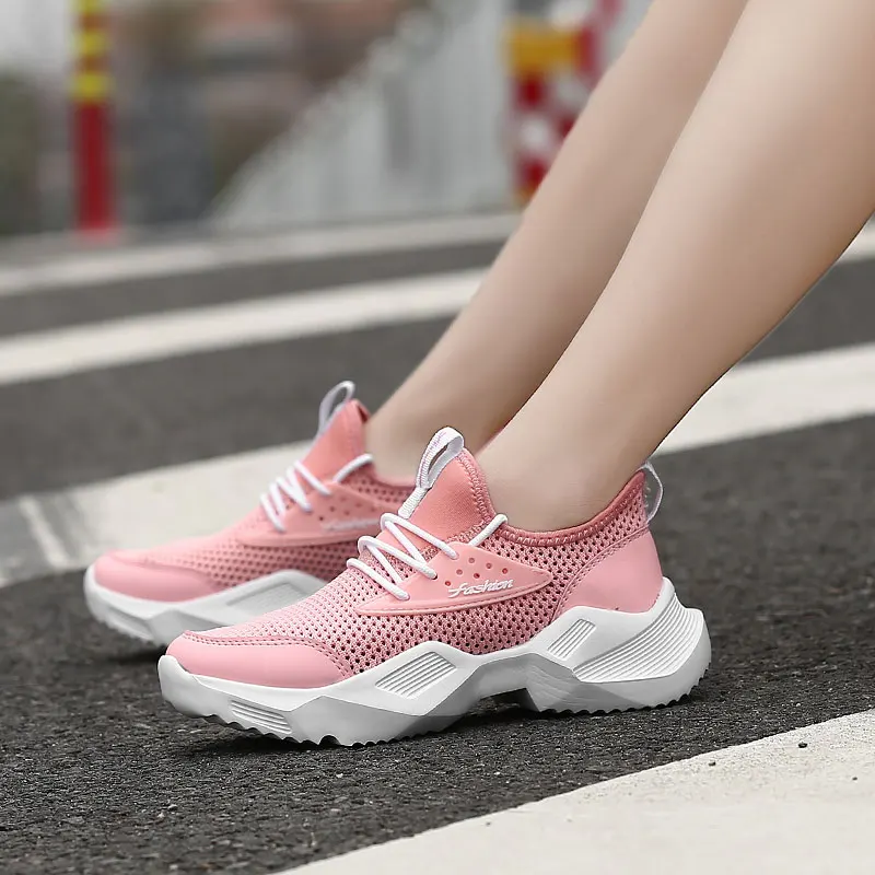 

YRRFUOT Women Casual Shoes Brand Trend Lace-up Woman Fashion Sneaker Loafers New Zapatos Mujer Casual Shoes For Women Breathable