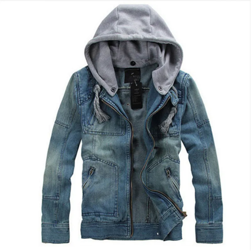 

Best seller Solid color Men Denim Jacket Fashion Spring and Autumn Men's Simple Washed Slim Fit Retro Black Jeans Jacket Coat