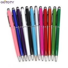 2 в 1 универсальная ручка Шариковая стилус сенсорного экрана для iPhone iPad смартфона ПК