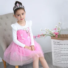 Платье Эльзы с длинными рукавами; Детские костюмы на Хэллоуин для девочек; платье Снежной Королевы для костюмированной вечеринки; платье принцессы Анны и Эльзы; fantasia vestido infantils