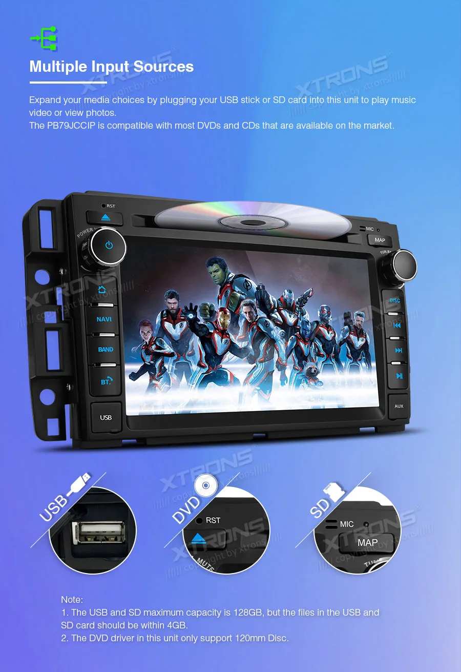 Top XTRONS 7" Android 9.0 Octa Core Car DVD Radio Player GPS OBD for Chevrolet Tahoe Impala for BUICK Enclave for GMC for HUMMER 13