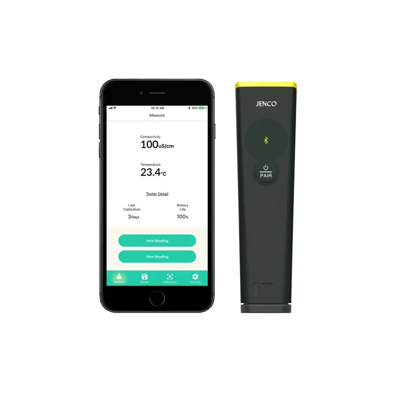 Bluetooth проводимость TDS соль соленость измеритель температуры тестер водонепроницаемый карманная ручка iOS приложение для Android RoHS мобильного телефона