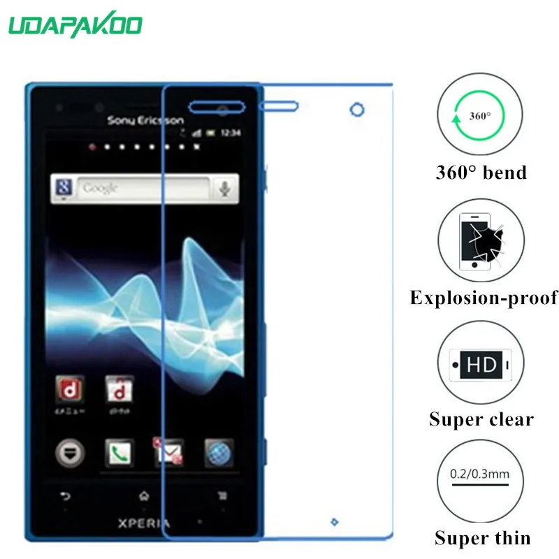 Udapakoo прозрачная закаленная (мягкое стекло) пленка для Sony Xperia acro S LT26W нано