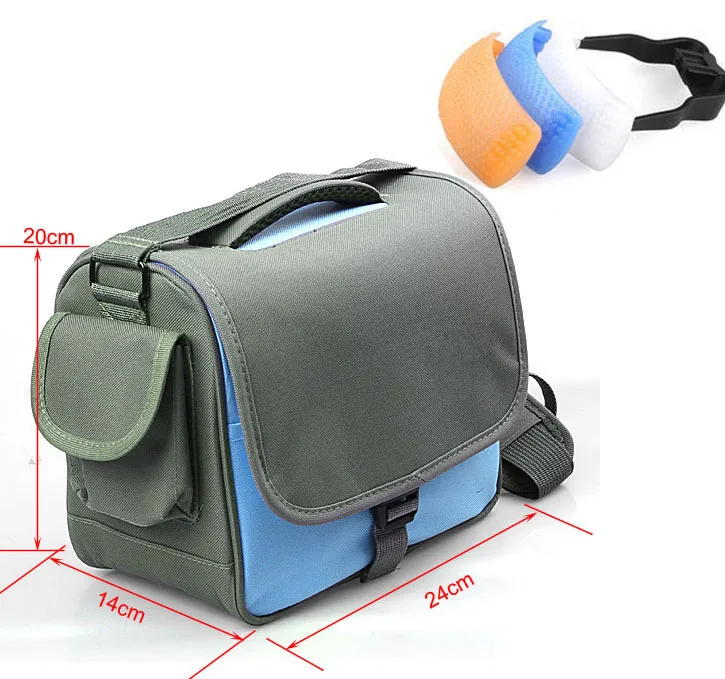 3 Color Pop-Up Flash Diffuser Cover + Camera Bag Case For Canon Rebel T5i T4i T3i T2i E@S 700D 650D 600D 550D DSLR Blue | Электроника