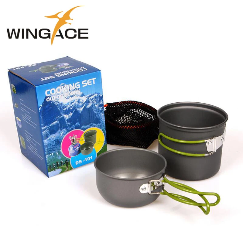 

Outdoor Camping Cookware Pot Aluminum Alloy Ultralight Picnic Set Tableware For Trekking Tourist Tableware Camping Equipment