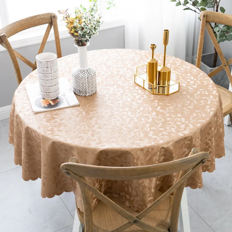 Новое качество Oilproof одноразовые PU скатерти цветок печати Soild крышка стола для гостиницы банкета обеденный стол долговечная скатерть