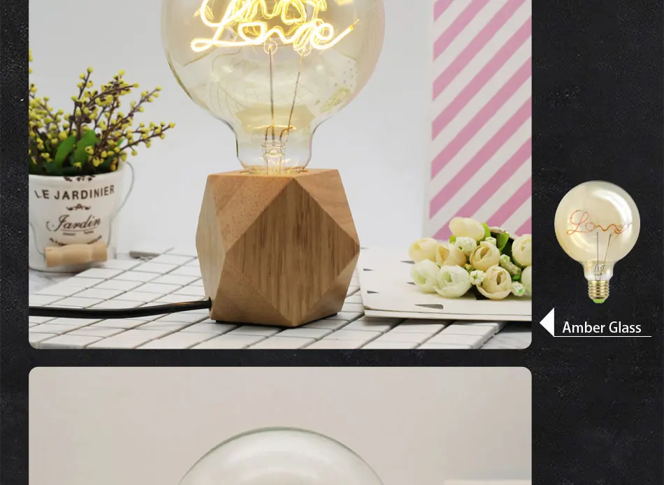 Vintagelll G125 Led светильник с надписью «LOVE& HOME», 4 Вт, 220 В ...