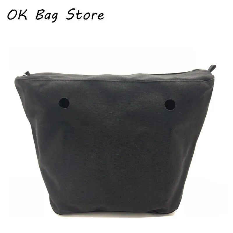 Мини-размер obag внутренняя сумка Холст модный стиль - Цвет: mini size black