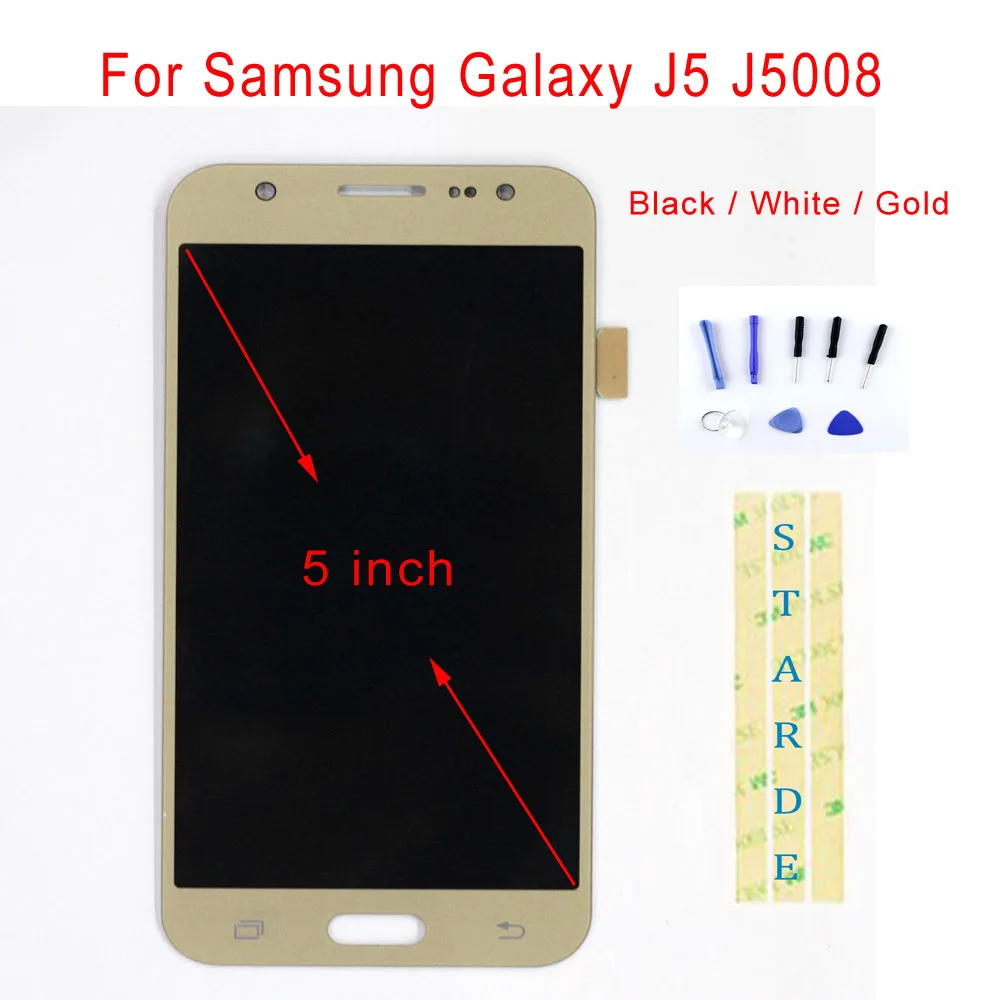 

STARDE Replacement LCD For Samsung Galaxy J5 J5008 LCD Display Touch Screen Digitizer Assembly 5"