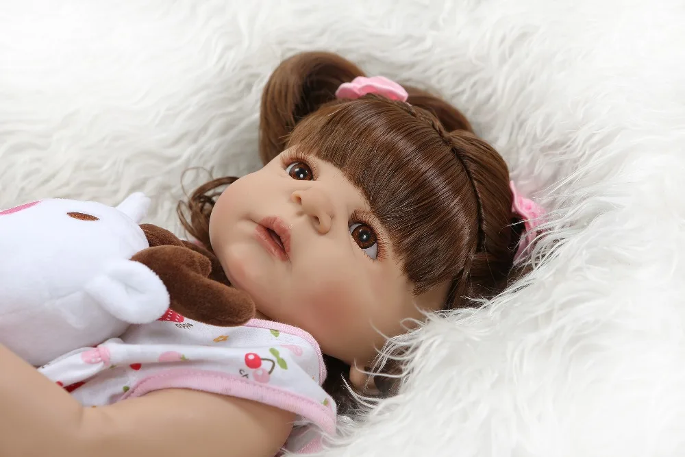 NPK 56 см slicone reborn baby doll в цвет загара кожа полное тело силиконовая bebe Кукла reborn игрушка для ванны куклы подарок на день рождения