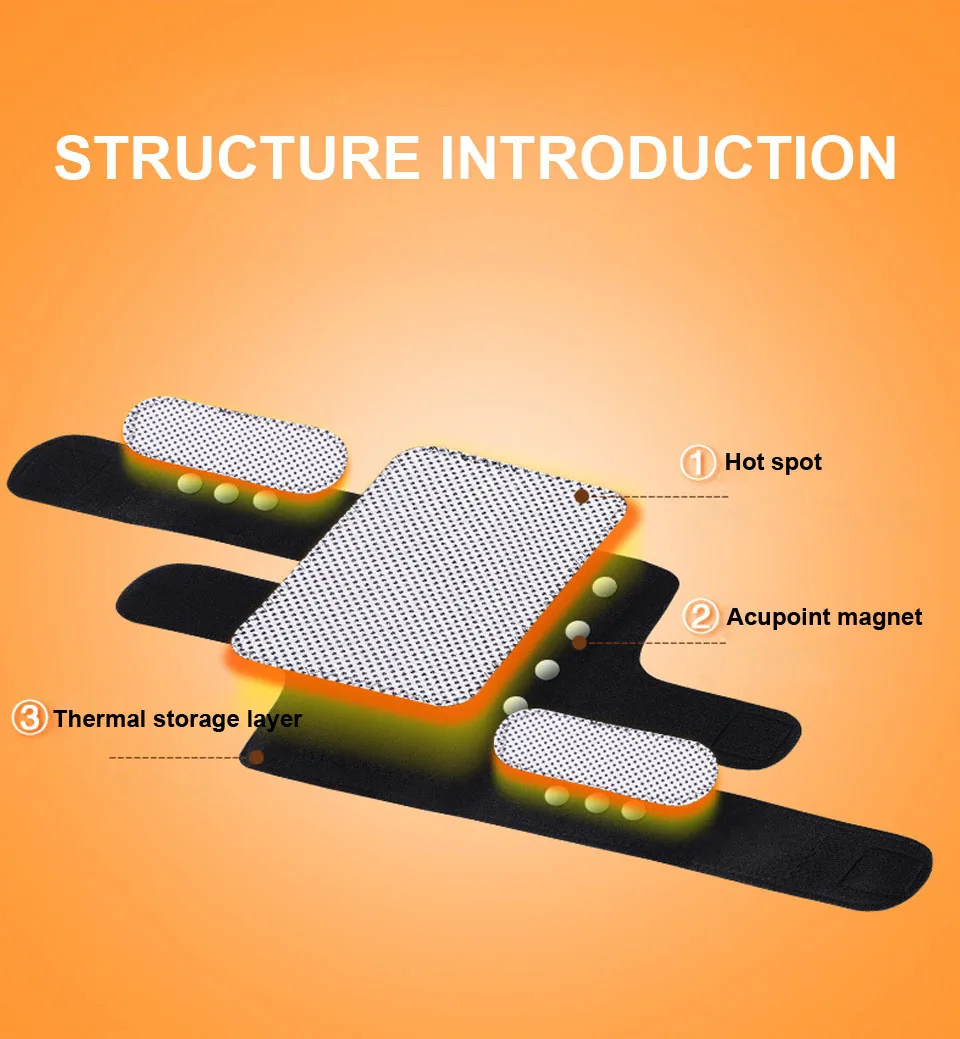 Loogdeel 1 пара Self грелки для колен магнитотерапия Kneepad для облегчения боли при артрите Brace Поддержка подушечки наколенники