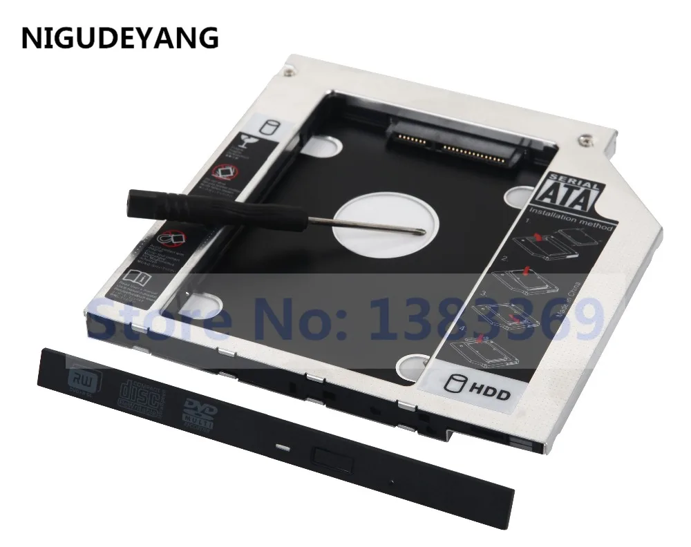 NIGUDEYANG 2nd HDD SSD жесткий диск Caddy адаптер Оптический отсек для HP 350 G1 G2 355 250 255 G3|Корпус