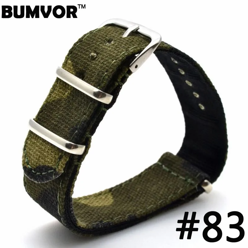 1pcs Nato Strap 22mm Nylon Watch Band Waterproof Watch Strap On For Hours men watchbands 79-125