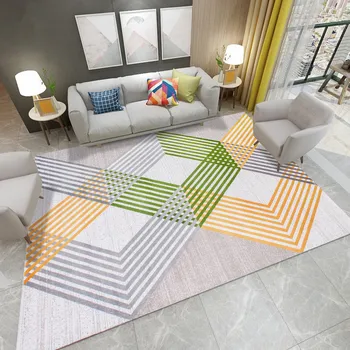 

Nordic Line Carpets For Living Room Modern Bedroom Rug Thick Polypropylene Floor Mat Sofa Coffee Table Rugs Study Room Carpets