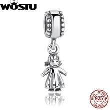 Bienes Plata Esterlina 925 My Little Girl Charm Fit Pandora Original Pulsera Collar Auténtico Lujo Joyería de DIY Regalo de Navidad
