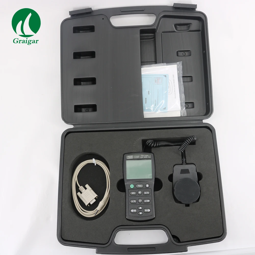 

TES-1339R Portable Data logger Light Meter Luxmeter Measuring Level Ranging 0.01 to 999900 Lux