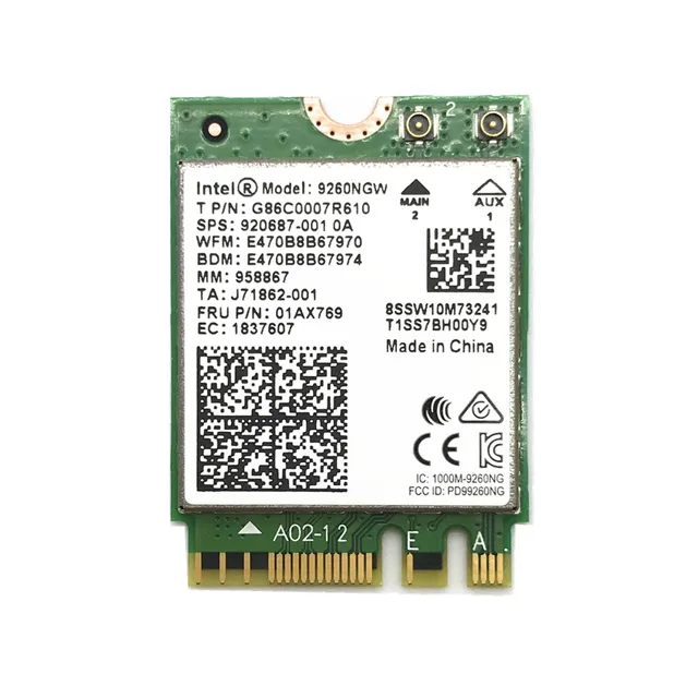 Best Offers 1730Mbps Wireless 9260NGW Wifi Network Card For Intel 9260 AC 2.4G/5Ghz NGFF 802.11ac Wi-fi Bluetooth 5.0 for Laptop Windows 10 Best Offers 1730Mbps Wireless 9260NGW Wifi Network Card For Intel 9260 AC 2.4G/5Ghz NGFF 802.11ac Wi-fi Bluetooth 5.0 for Laptop Windows 10