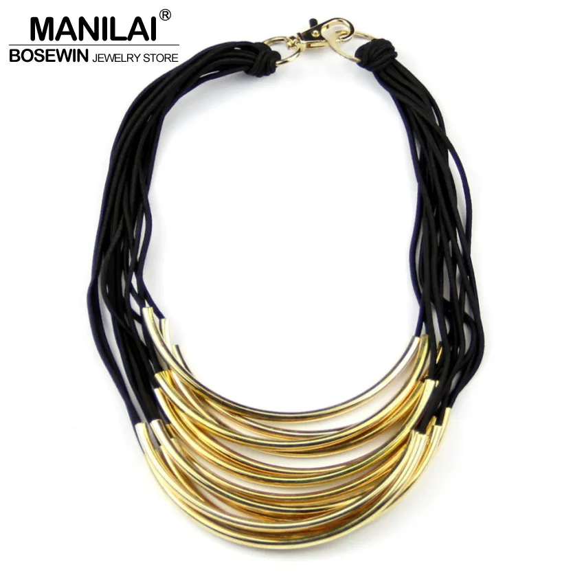 MANILAI Choker Fashion Accessories Many Rubber Band Pass Through Bright