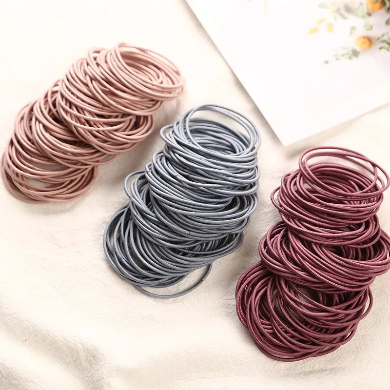 2018-New-Fashion-100pcs-lot-5CM-Size-Thin-Elastic-Rubber-Bands-Korean-Style-Basic-Girl-Women (3)