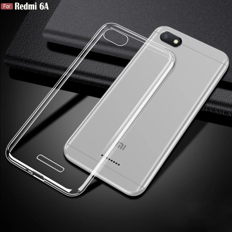 Защитный чехол для Xiaomi Redmi 6A ультратонкий прозрачный мягкий ПУ на экран 5 45