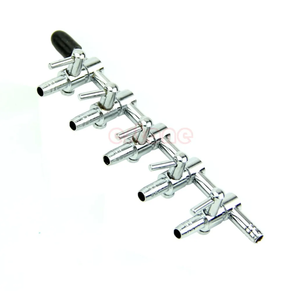 

5 Ways Stainless Steel Aquarium Fish Air Flow Distributor Lever Control Valve