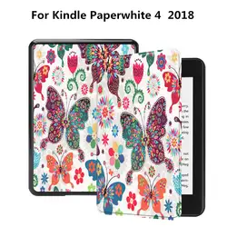 Модные тонкие из искусственной кожи Книга чехол для нового Amazon Kindle Paperwhite 4 6 ''10th защитный чехол для 2018 Paperwhite 4 E-Book