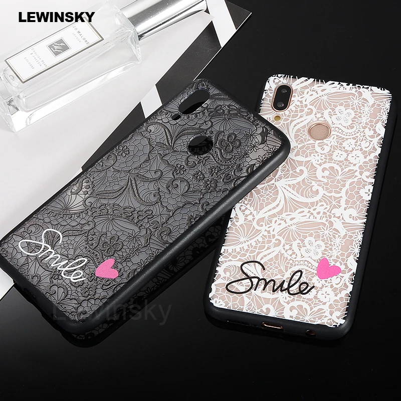 

Sexy Retro Lace Case For Huawei P20 P8 P9 P10 2017 Mate 10 lite P Smart Y9 2018 PC TPU Back Case On Honor 8 9 7C Coque Cover