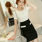 $9.00! New 2017 Summer Korean Patchwork Women Dress Autumn Short Sleeve O-Neck Knit Party Dresses Plus Size Sexy Sheath Mini Vestidos Cheap New 2017 Summer Korean Patchwork Women Dress Autumn Short Sleeve O-Neck Knit Party Dresses Plus Size Sexy Sheath Mini Vestidos