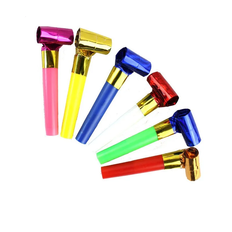 100pcs Plastic Blowout Noise Makers Toys Child Birthday Decorative Gift