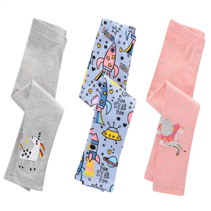 

Unicorn Baby Girls Leggings Animal Applique Kids 100% Cotton 2019 Brand Children Trousers Pants Clothes Kids Cartoon Leggings