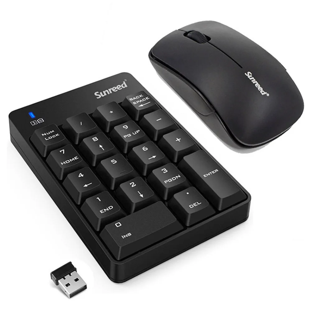 New 18 Keys 2.4 G Mini Wireless Keyboard Mouse USB Numeric Gaming Keyboard And Mouse Set Support Windows XP Vista 7 8 10
