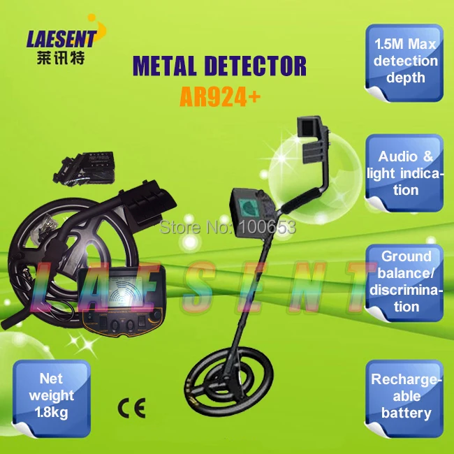 Rechargeable AR924+ underground metal detector for gold digger treasure hunter Industrial Metal Detectors Wholesale Tools